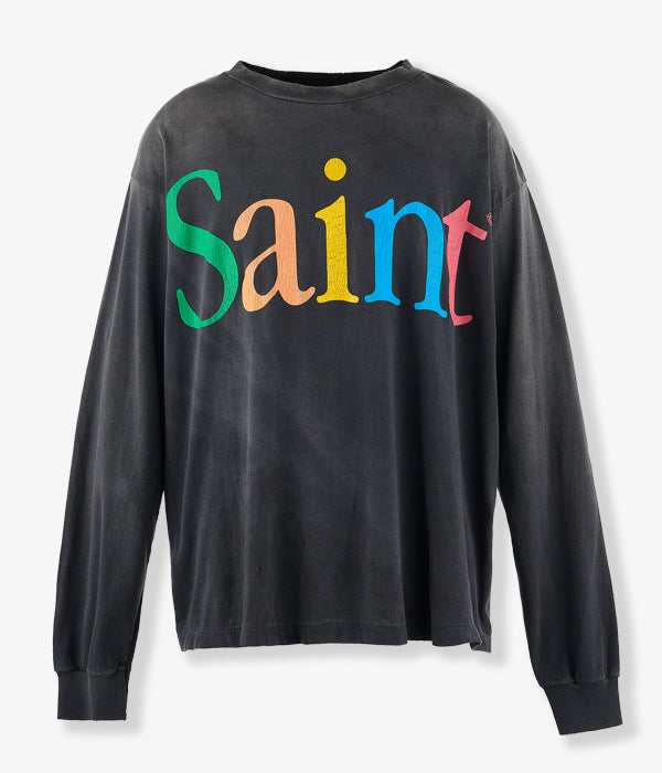 SAINT MICHAEL/LS TEE/SAINT/BLACK