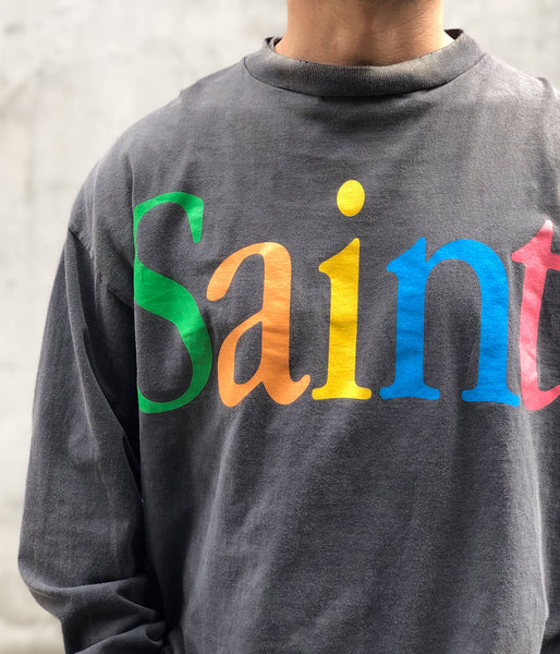 SAINT MICHAEL/LS TEE/SAINT/BLACK