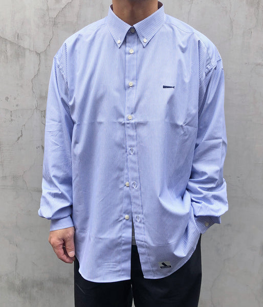 DESCENDANT/KENNEDY’S STRIPE LS SHIRT (BLUE)