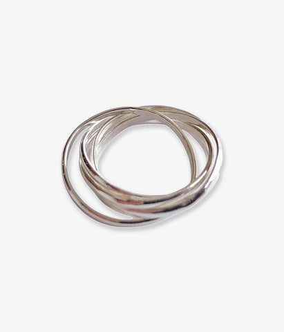 INTERIM/TAXCO SILVER FIVE LINK RING