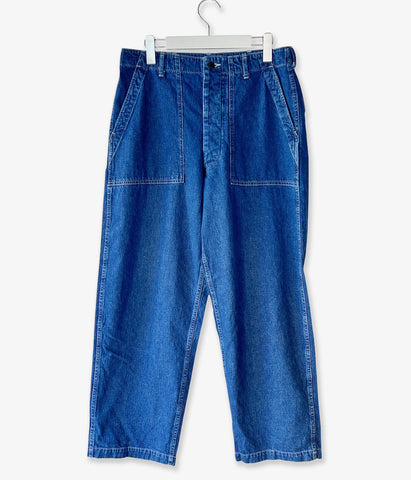 INTERIM/USED SLUB YARN DENIM BAKER PANTS (U.DENIM)