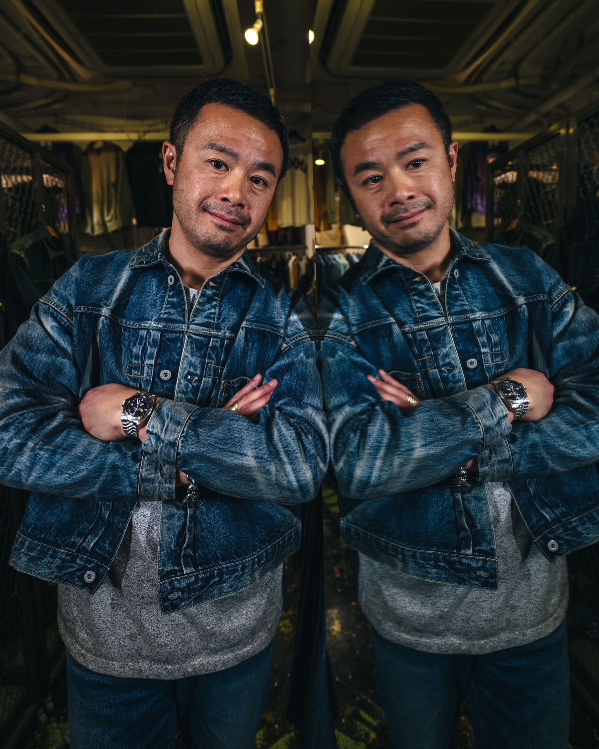 SAINT MICHAEL/BJ_DENIM JACKET/DAMAGE/BLUE