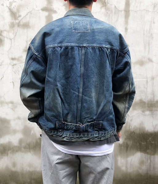 SAINT MICHAEL/BJ_DENIM JACKET/DAMAGE/BLUE