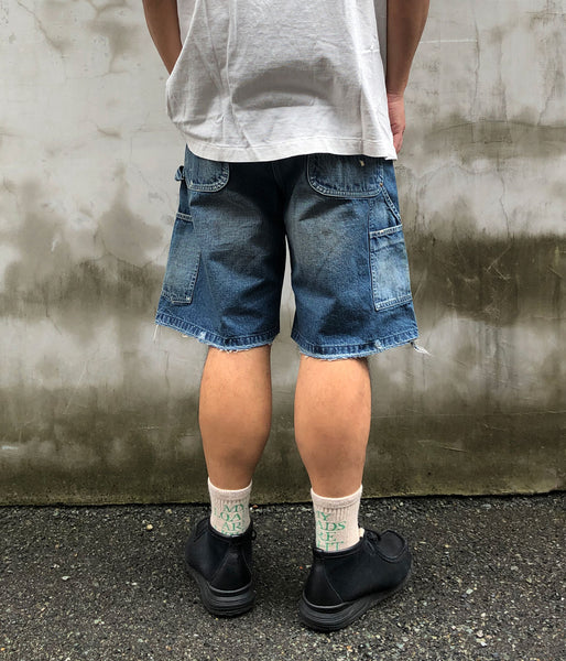 SAINT MICHAEL/DOUBLE KNEE SHORTS/BLUE