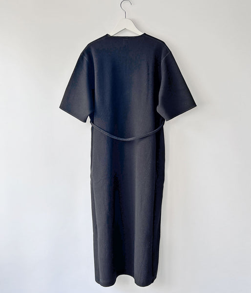 blurhms ROOTSTOCK/ROUGH&SMOOTH THERMAL OVER-NECK DRESS (BLACK)