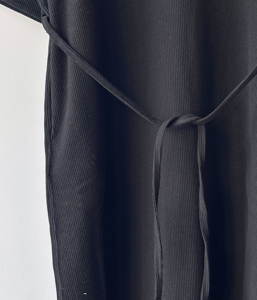 blurhms ROOTSTOCK/ROUGH&SMOOTH THERMAL OVER-NECK DRESS (BLACK)