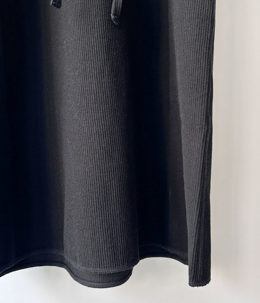 blurhms ROOTSTOCK/ROUGH&SMOOTH THERMAL OVER-NECK DRESS (BLACK)