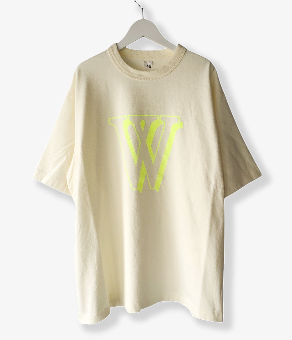 blurhms ROOTSTOCK/W-W 88/12 Print Tee WIDE (IVORYxYELLOW)