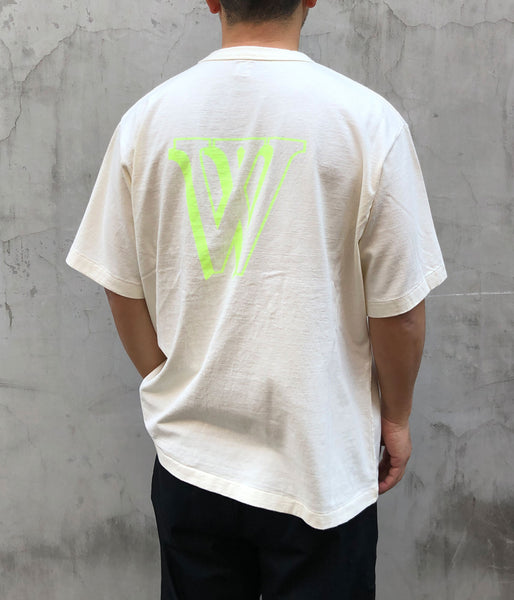 blurhms ROOTSTOCK/W-W 88/12 Print Tee WIDE (IVORYxYELLOW)