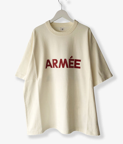 blurhms ROOTSTOCK/ARMÉE 88/12 Print Tee WIDE (IVORYxTRICOLOR)