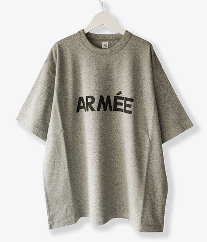 blurhms ROOTSTOCK/ARMÉE 88/12 Print Tee WIDE (HEATHERGRAYxREFLECTOR)