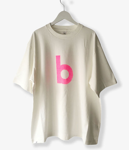 blurhms ROOTSTOCK/bd Print Tee WIDE (WHITExPINK)
