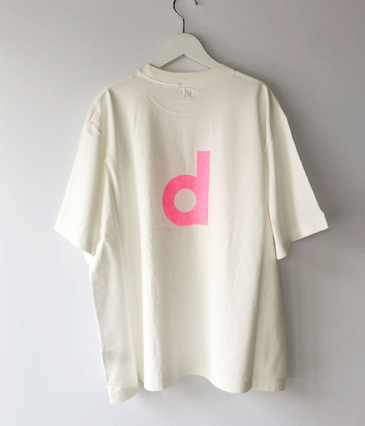 blurhms ROOTSTOCK/bd Print Tee WIDE (WHITExPINK)