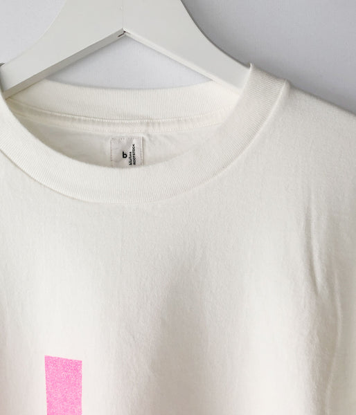 blurhms ROOTSTOCK/bd Print Tee WIDE (WHITExPINK)