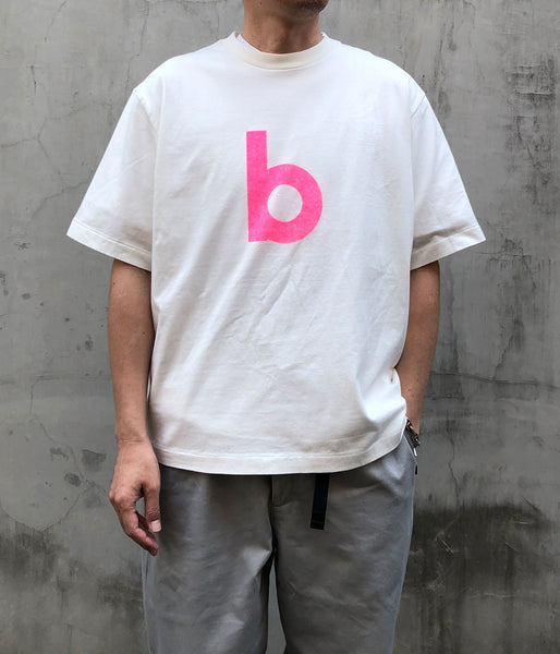 blurhms ROOTSTOCK/bd Print Tee WIDE (WHITExPINK)