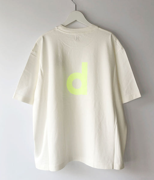 blurhms ROOTSTOCK/bd Print Tee WIDE (WHITExYELLOW)