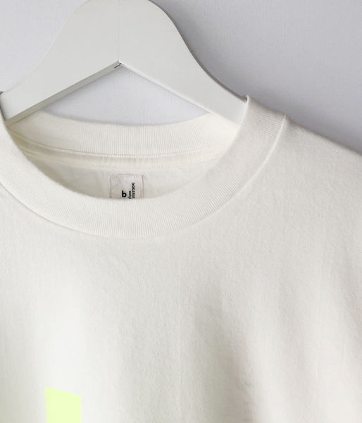 blurhms ROOTSTOCK/bd Print Tee WIDE (WHITExYELLOW)