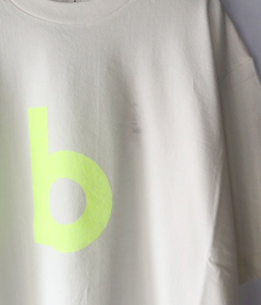 blurhms ROOTSTOCK/bd Print Tee WIDE (WHITExYELLOW)
