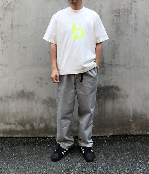 blurhms ROOTSTOCK/bd Print Tee WIDE (WHITExYELLOW)