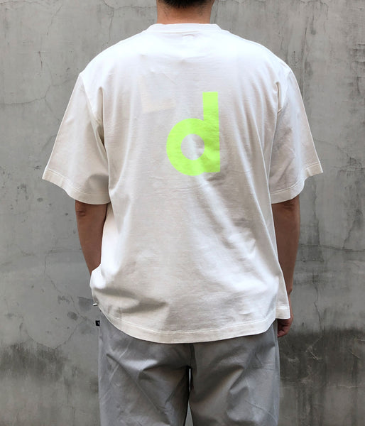 blurhms ROOTSTOCK/bd Print Tee WIDE (WHITExYELLOW)