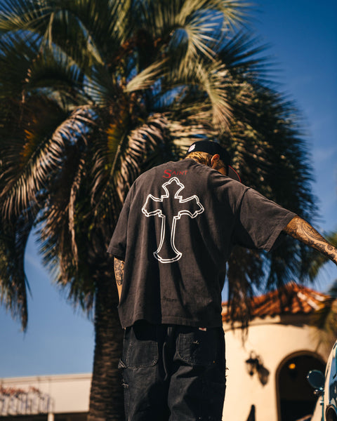 SAINT MICHAEL/2PC_SS TEE/2PAC/BLACK