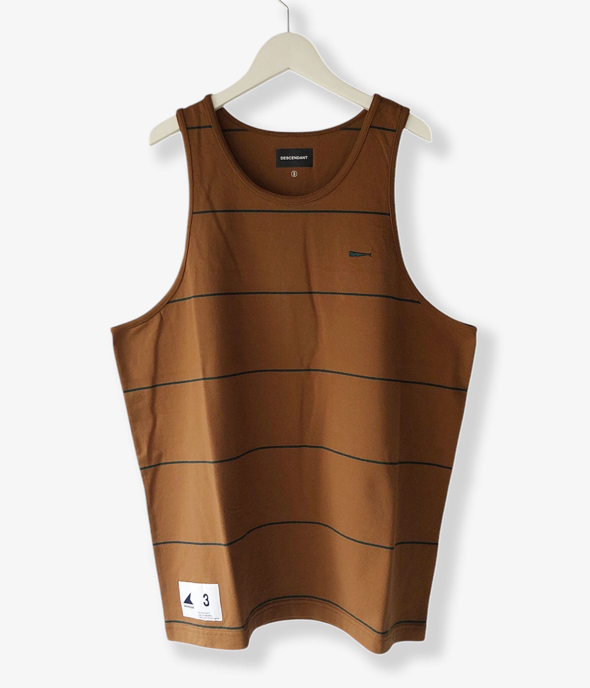 DESCENDANT/CACHALOT STRIPE TANK TOP (BROWN)