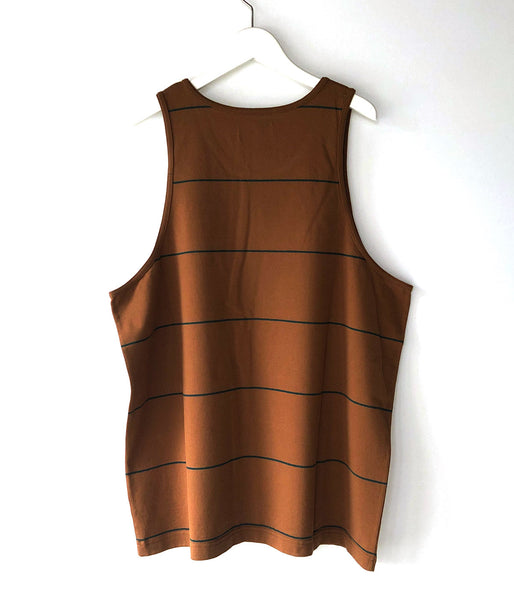 DESCENDANT/CACHALOT STRIPE TANK TOP (BROWN)