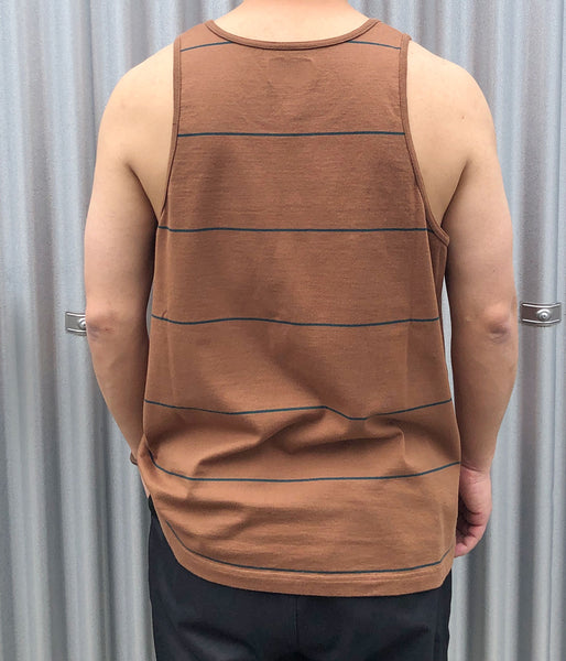 DESCENDANT/CACHALOT STRIPE TANK TOP (BROWN)