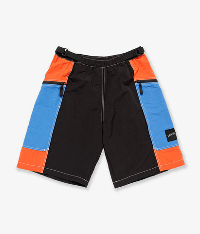 LQQK Studio/MOTORCYCLE SHORTS (BLACK BLUE ORANGE)