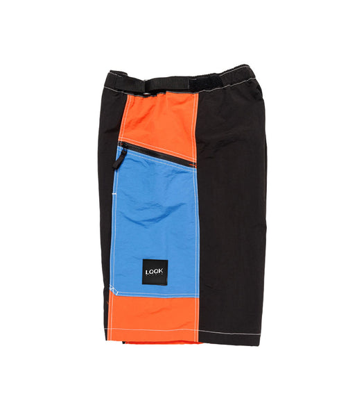 LQQK Studio/MOTORCYCLE SHORTS (BLACK BLUE ORANGE)