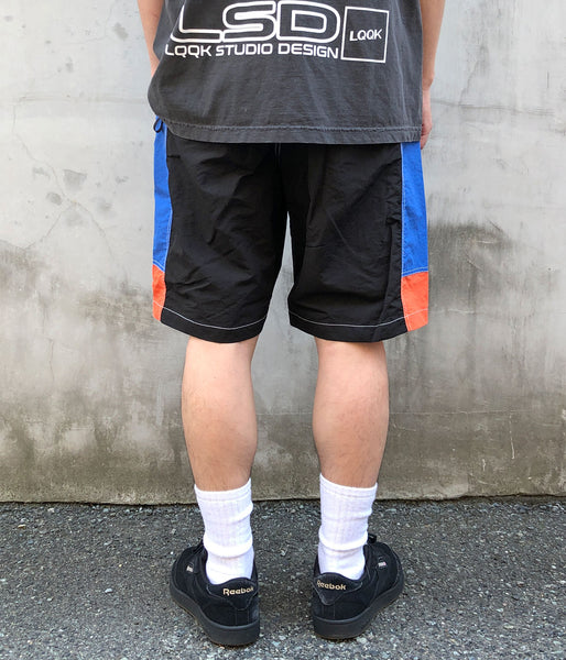 LQQK Studio/MOTORCYCLE SHORTS (BLACK BLUE ORANGE)