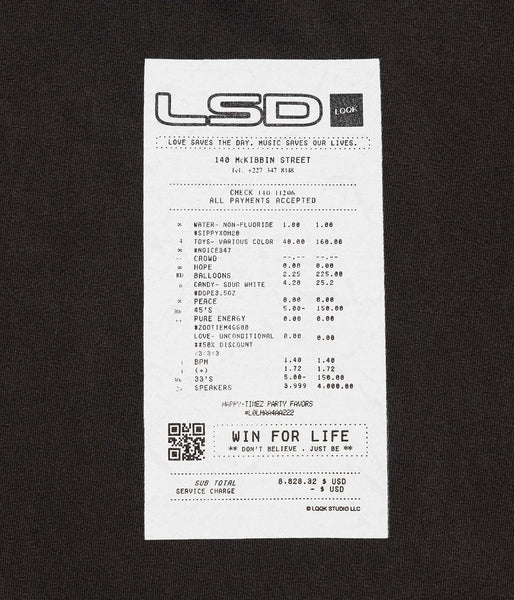 LQQK Studio/LSD TEE (WASH BLACK)