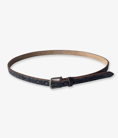 INTERIM/20mm OAK BARK LEATHER BELT (BLACK)
