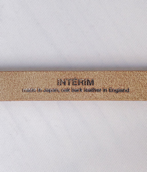 INTERIM/20mm OAK BARK LEATHER BELT (BLACK)