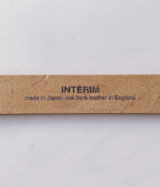 INTERIM/25mm OAK BARK LEATHER BELT (BLACK)