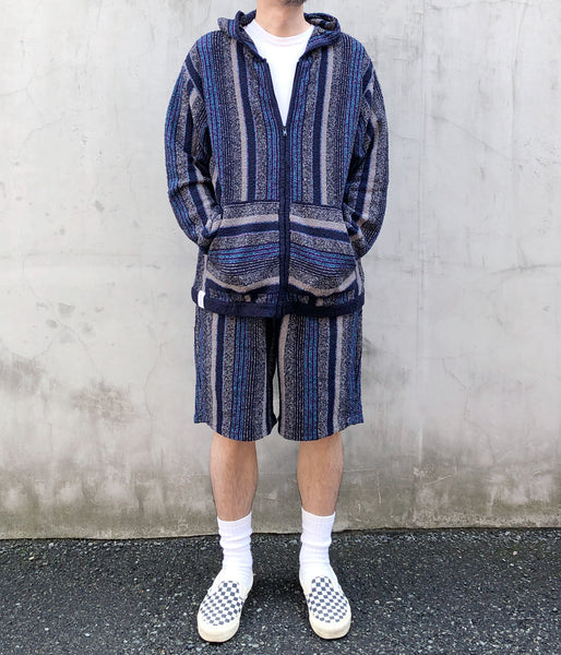 DESCENDANT/SPICOLI STRIPE SHORTS (NAVY)