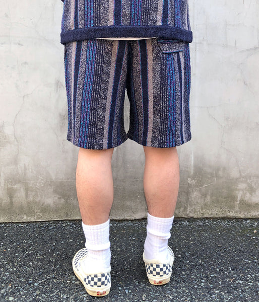 DESCENDANT/SPICOLI STRIPE SHORTS (NAVY)