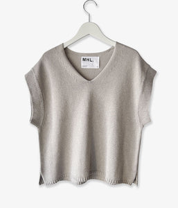 MHL./WA-SHI COTTON KNIT VEST WOMENS (GREY)