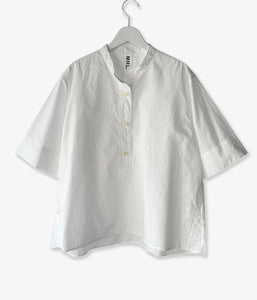 MHL./COTTON RAMIE POPLIN SS SHIRT WOMENS (WHITE)