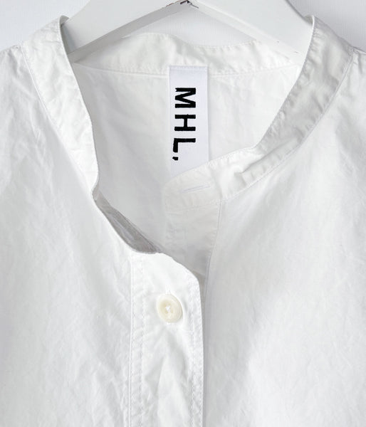 MHL./COTTON RAMIE POPLIN SS SHIRT WOMENS (WHITE)