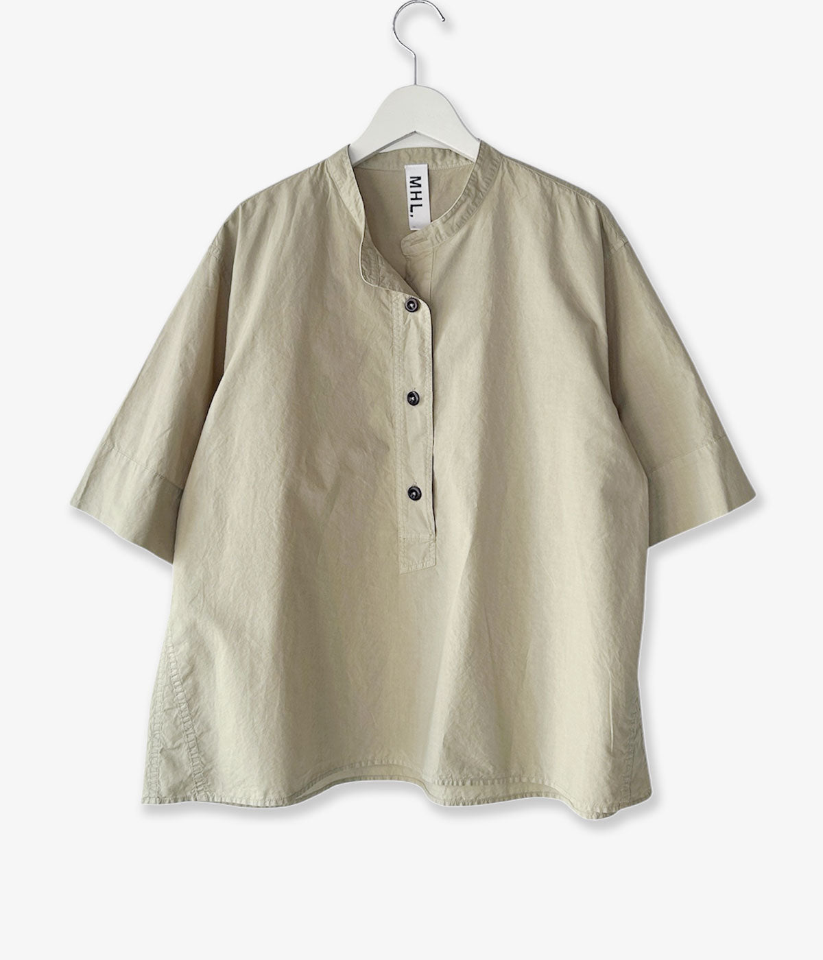 MHL./COTTON RAMIE POPLIN SS SHIRT WOMENS (PALE GREEN)