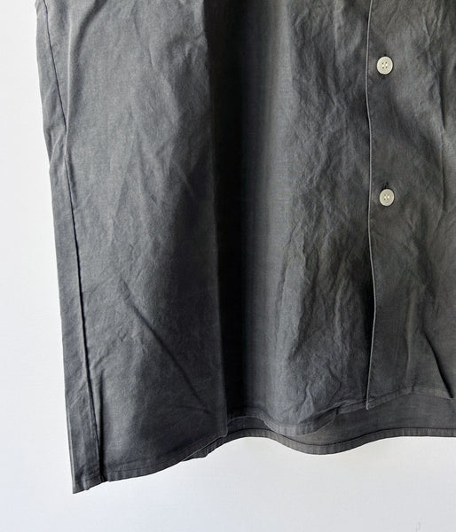 DESCENDANT/S WIND OPEN COLLAR SS SHIRT PIGMENT DYE (GRAY)