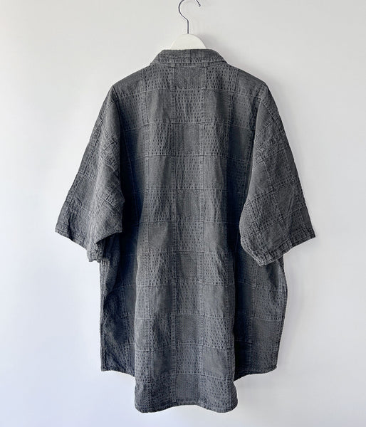 DESCENDANT/DISTRIBUTION PATCHWORK SS SHIRT PIGMENT DYE (GRAY)