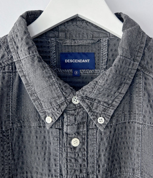 DESCENDANT/DISTRIBUTION PATCHWORK SS SHIRT PIGMENT DYE (GRAY)