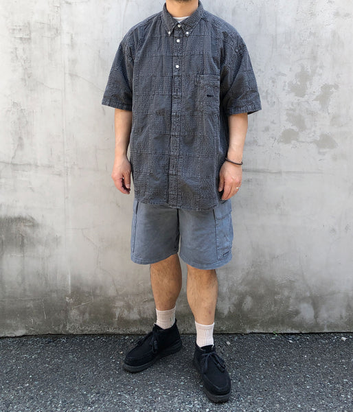 DESCENDANT/DISTRIBUTION PATCHWORK SS SHIRT PIGMENT DYE (GRAY)