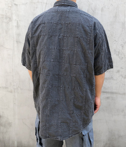 DESCENDANT/DISTRIBUTION PATCHWORK SS SHIRT PIGMENT DYE (GRAY)