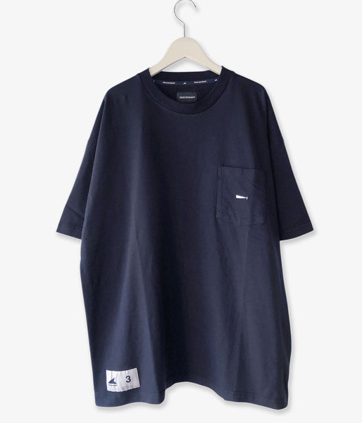 海外最新 ORGANIC DESCENDANT/CACHALOT COTTON (NAVY) SS CROP トップス