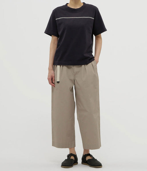 MHL./FINE COMPACT COTTON POPLIN TROUSERS (TAUPE)