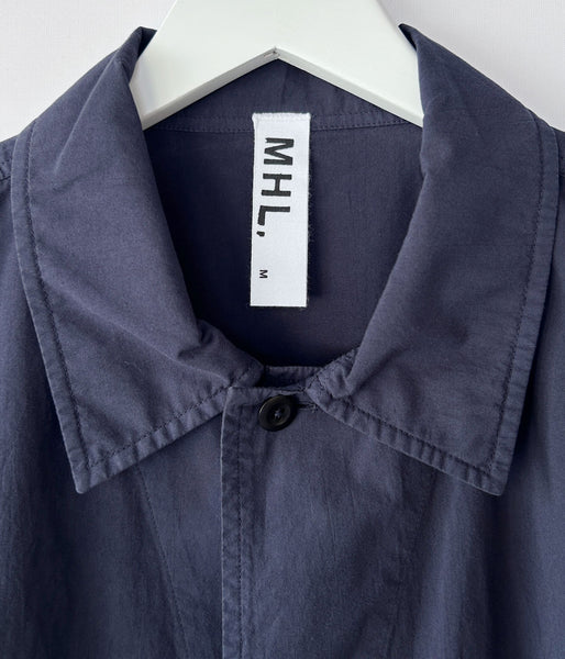 MHL./ORGANIC COTTON SHIRTING SHIRT (NAVY)