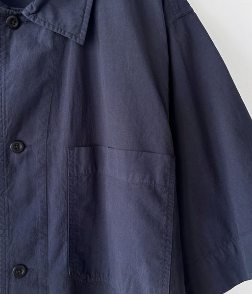 MHL./ORGANIC COTTON SHIRTING SHIRT (NAVY)